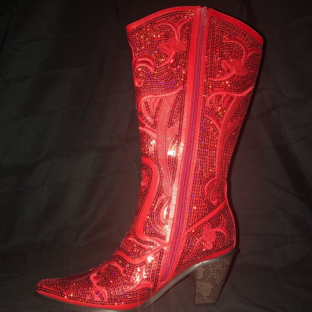 Helen’s Heart Sequin Cowgirl Boots